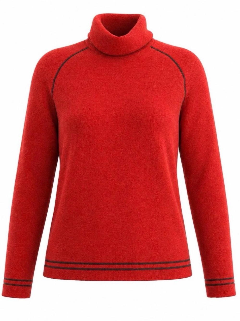 Patagonia Women's 100% Wool turtleneck sweater red/orange Sz L